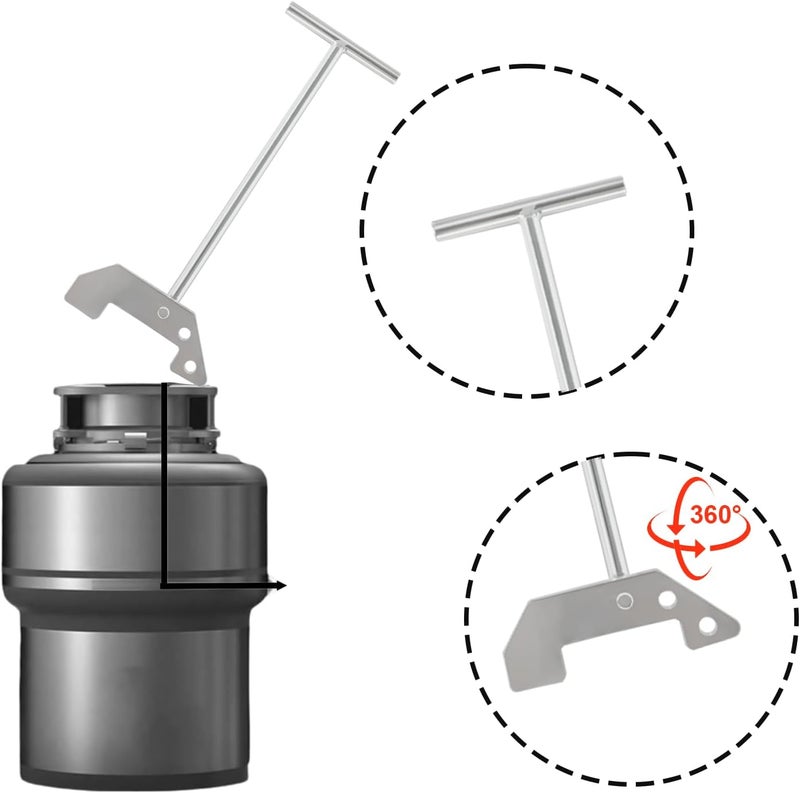 Anglepingping Store Garbage Disposal Wrench Tool Compatible With M-oen Garbage Disposals,Garbage Disposal Unjamming Wrench for Waste King/InSinkErator WRN-00,for Dislodge Jams or Clutter form Above the Sink - Image 4
